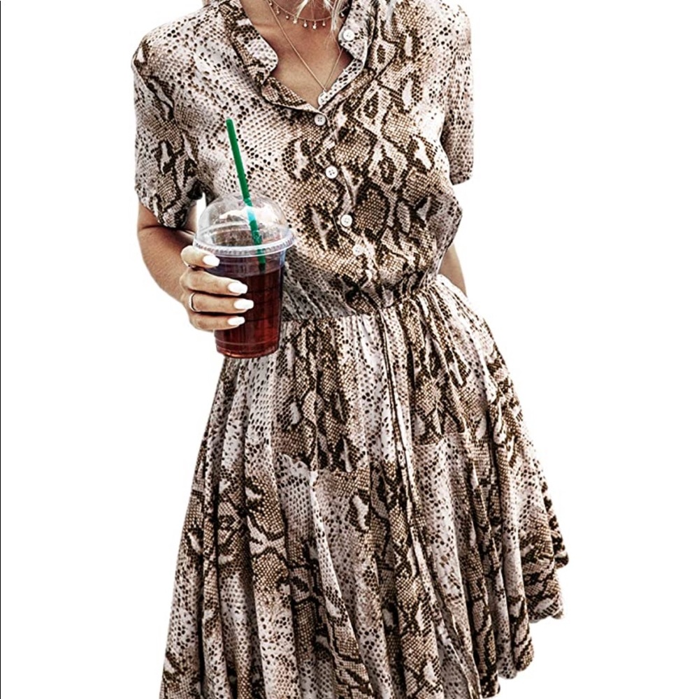 Snake print dress